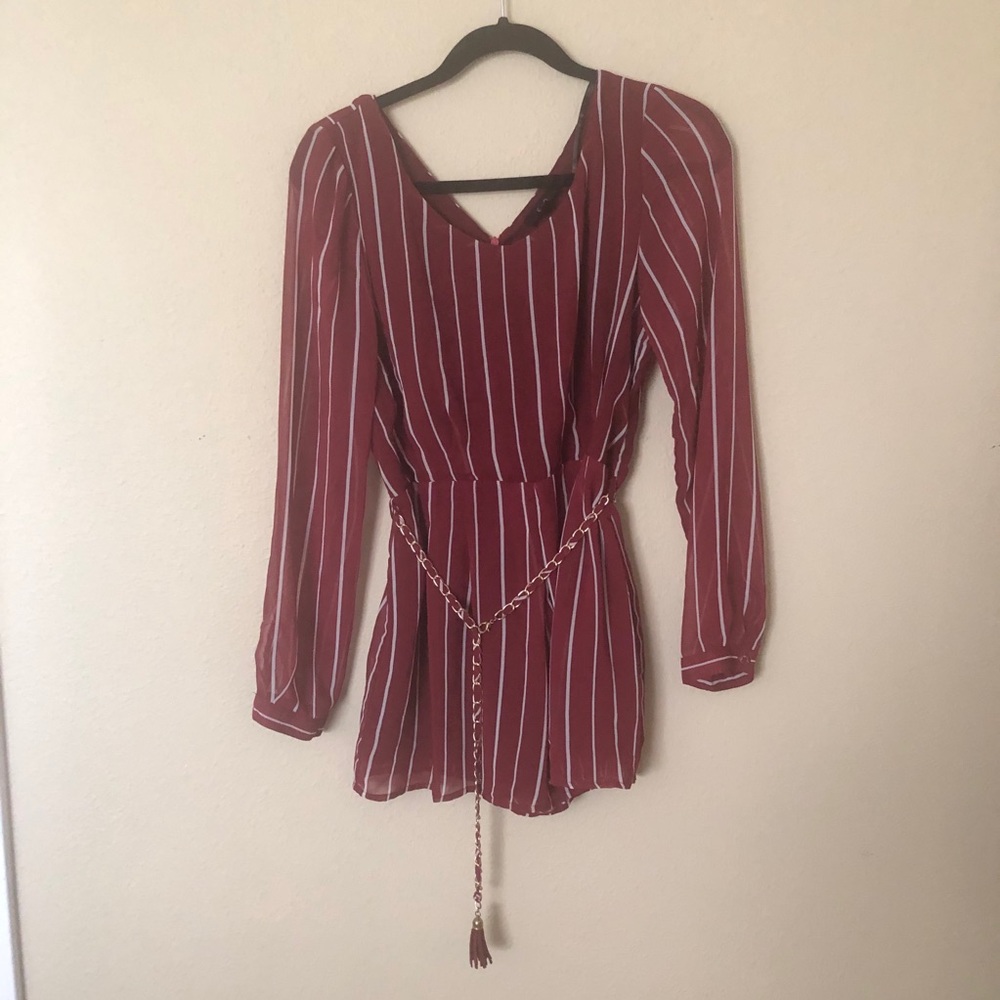 E & M Long Sleeve Romper
